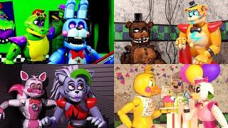 FNAF Security Breach meet FNAF 1, 2, 3, 4, SL, FFPS [FNAF/Blender/Compilation]