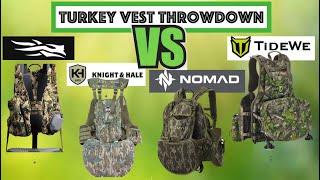 Turkey Vest Throwdown: Sitka Equinox VS. Knight & Hale RNG 200 VS. TideWe Kick Stand VS. Nomad