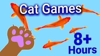 Giochi per gatti - Cattura pesci ( video solo per gatti da guardare ) Versione 8 ore  CAT GAMES TV