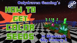 Minecraft - Sky Factory 5 - How to Make Color Seeds to Farm Dye Early Game