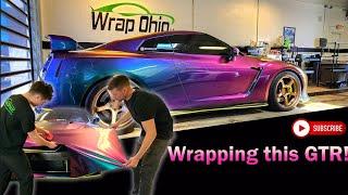 GTR 35 fully wrapped in Inozetek Supergloss Metallic Spectrum #vinylwrap #gtr35 #gtr