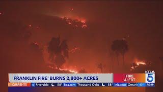 Franklin Fire in Malibu grows to 2,800 acres