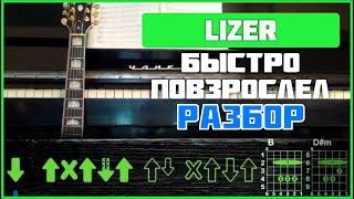 ПОДРОБНЫЙ РАЗБОР НА ГИТАРЕ | LIZER - Быстро повзрослел