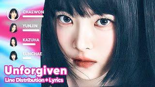 LE SSERAFIM - UNFORGIVEN (feat. Nile Rodgers) (Line Distribution + Lyrics Karaoke) PATREON REQUESTED