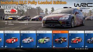 WRC Generations - All Cars Full List & Driver Team - (Including DLC Fully Loaded Edition) [4KPS5]