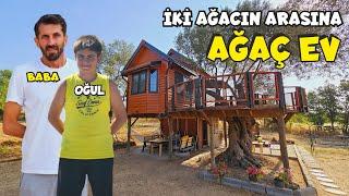 BABA OĞUL BU AĞAÇ EVİ yapıp yaşamaya başladılar. "Başlarken hiç paramız yoktu" (MANİSA)