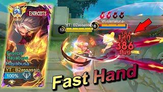 MANIACHAYABUSA SUPER FASTHAND COMBO 1HIT |TOP GLOBAL HAYABUSA -Mobile Legends