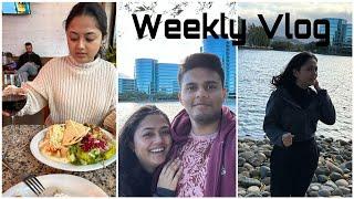 | Weekly vlog |  Dinner |  Visiting his Office | Packing for our Vacation |