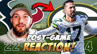 Reacting to the Packers LAST SECOND WIN vs the Texans 24-22!!!