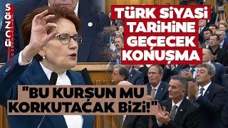 Meral Akşener Kürsüye Kurşun Getirerek İktidara Haykırdı! 'Bu Kurşun mu Korkutacak Bizi!'