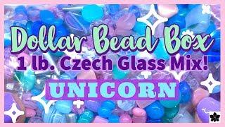 ONE POUND Czech Glass BEAD MIX REVEAL #6 UNICORN Dollar Bead Box  Beaded Jewelry Making