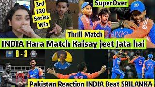 INDIA Beat SRILANKA 3rd T20 What A Thriller Match INDIA WIN SUPEROVER White Washed SRILANKA 