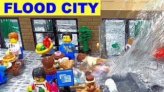 LEGO Flood OUTSIDE and INSIDE BUILDINGS - DAM BREACH ep 64