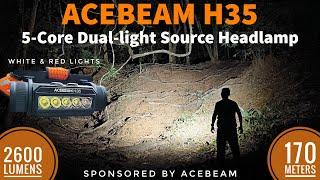 Acebeam H35 Headlamp Review & Beamshots Comparison with Nitecore HC65 UHE & Discount Code