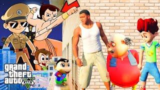 Chhota Bheem And Little Singham Play HIDE & KILL With Franklin, Kicko, Doraemon and Shinchan  GTA 5.