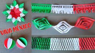 Adornos Fáciles De Papel Para El 15 De Septiembre  Decoración para fiestas Patrias Viva México