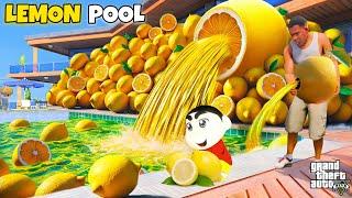 Shinchan & Franklin Make a Swimming Pool Into LEMON POOL in GTA 5!