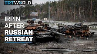 Russian tanks 'ruin' street in Ukraine's Irpin