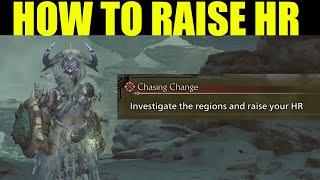 how to investigate the region and raise your hr Monster hunter wilds | Chasing change quest guide