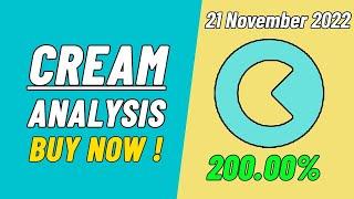 Cream price prediction, Buy Now |  Cream Finance Token price prediction | Crypto Signals 21 Nov 2022