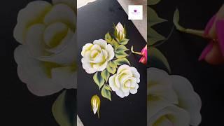 Beautiful White Roses #artvideo #artwork #viral #flowerpainting #wocol