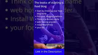 How To Start A Food Blog from Hostguid #shorts