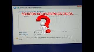 Solución: No me aparecen los discos duros al instalar Windows