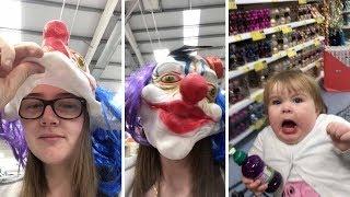 Aunt Scares Baby Niece With Scary Clown Mask