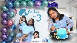 Aashvi’s Third Birthday Vlog(FISH Theme) || Party Decoration, Photoshoot, Return Gift, Celebration