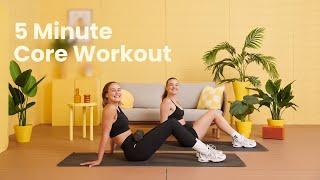 5-Minute Core HIIT Workout with Steph & Laura from Kic App | Quick Core Session ️‍