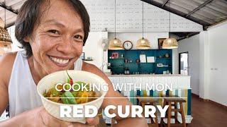 How to cook Thai Red Curry แกงเผ็ด​ไก่​ | Fun Cooking with Mon |ฝึกภาษาอังกฤษ​กับม่อน