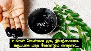 வெள்ளை முடி கருப்பாக மாற வேண்டும் என்றால் உங்கள் வீட்டில் சிறந்த வைத்தியம் | 100% வொர்க்ஆகும்HairDye