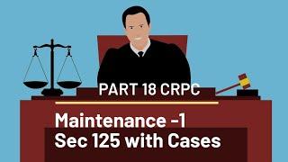 Part18| Maintenance-1 | Sec125 CrPC |Criminal procedure Lectures| Criminal Law | LLB,NET,JUDCIARY