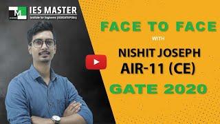 GATE 2020 Topper | Nishit Joseph AIR 11 (CE) | IES Master Classroom Student