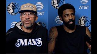 Dallas Mavericks Interviews: Jason Kidd & Kyrie Irving on Klay Thompson & Practice Insights