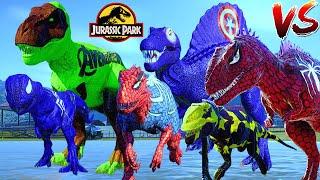 NEW ! ALL Super Heroes Dinosaurs Fighting Compilation ! Best scenes in one epic video ! Spiderman !