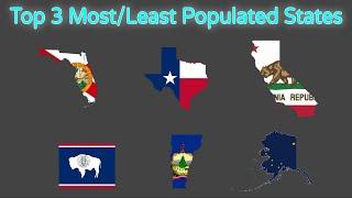 Population Size Comparison/Top 3 Most/Least Populated States in USA | Fan Song by Kxvin