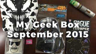 My Geek Box September 2015 Unboxing - UK Geeky Subscription Box