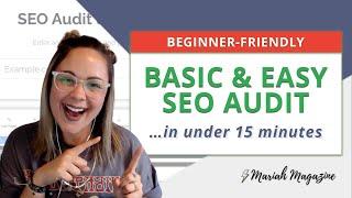 Basic SEO Audit for Beginners | How to Do a FREE SEO Audit in Under 15 Minutes