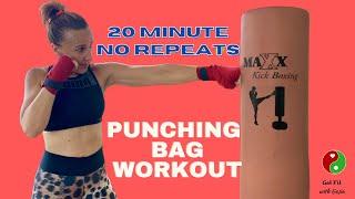 20 minute No Repeats Punching Bag Workout