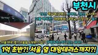 [부천빌라매매] 1억초반?! 대왕테라스까지!! 서울을 걸어서 간다고?! 역곡역 소사역 역세권 이거 물건인데?! 투자용 거주용 추천 초급매  NO.1103 [역곡동빌라]