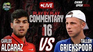 ALCARAZ vs GRIEKSPOOR | ATP China Open 2024 | LIVE Tennis Play-by-Play Stream