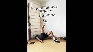 Hamstring workout with diy floor slider by Alkhas Joseph