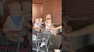 How to shop with Triplets and a Toddler!  #mom #dad #triplets #baby #cute