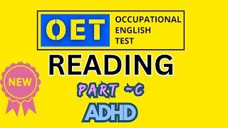 Oet  Reading Part C  ( ADHD ) with answers | OET 2.0 Online Classroom