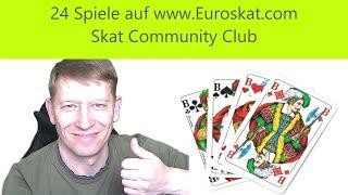 Live-Skat im Skat Community Club 2 x 24 Spiele ab 20 Uhr + 18er Rangliste um 19:30 Uhr