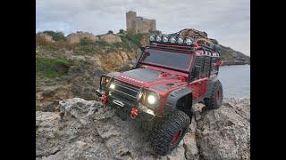 Traxxas TRX4 Defender - Rock Crawling in Talamone with my Defender Body and Proline Trencher G8!!