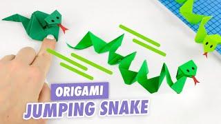 Origami Jumping Paper Snake | How to make paper toy