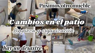 Cambios en el patio // Pusimos otro mueble// Limpieza y organización// hay un desorden