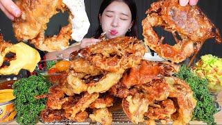 ASMR MUKBANG | 통째로 먹는 게! 파삭파삭 소프트쉘크랩 튀김 먹방  SUPER CRISPY  FRIED SOFT SHELL CRABS & GUACAMOLE 